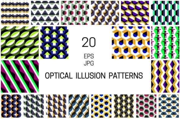 20 Geometric Illusion Patterns
