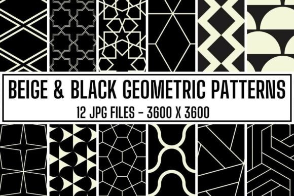 Beige Black Geometric Patterns