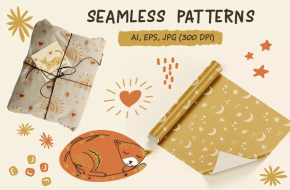 Boho Ginger Cat Sunshine Patterns