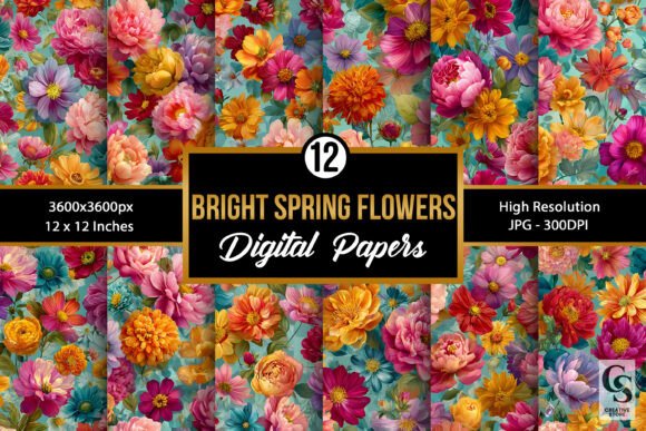 Bright Spring Flower Bloom Patterns
