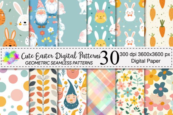 Cute Easter Digital Patterns
