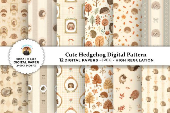 Cute Hedgehog Digital Patterns: A Strategic Tool for Creative Projects