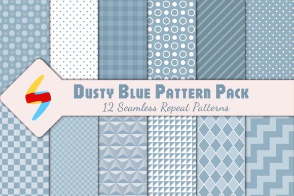Dusty Blue Geometric Patterns