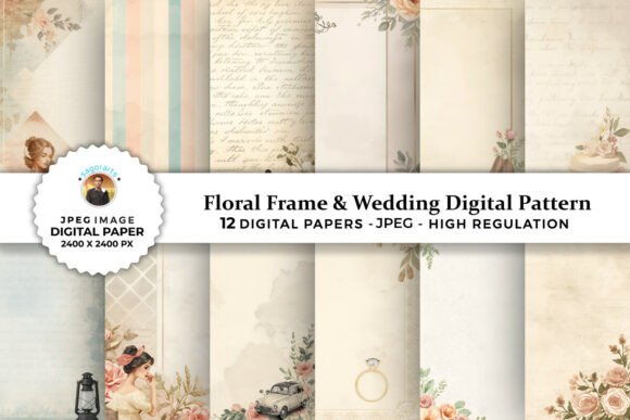 Floral Frame Wedding Digital Patterns: A Versatile Tool for Modern Creatives