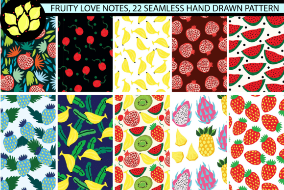 Fruity Love Notes: 22 Seamless Patterns for a Vibrant Summer and Spring