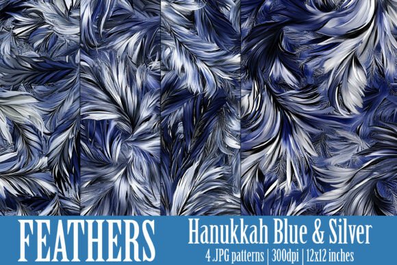 Hanukkah Color Feather Patterns, S7
