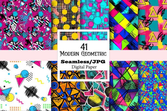 Modern Geometric Seamless Patterns