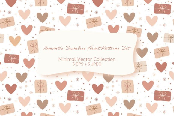 Romantic Seamless Heart Patterns Set