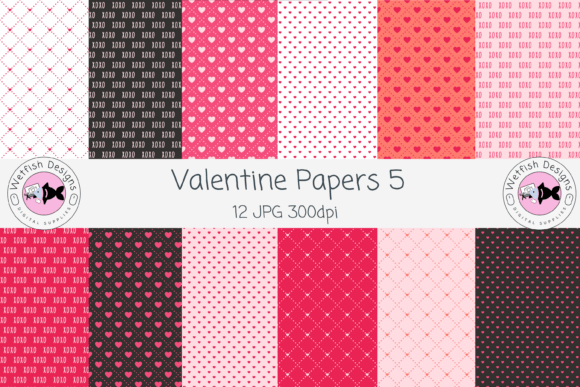 Valentine Seamless Paper Patterns 5