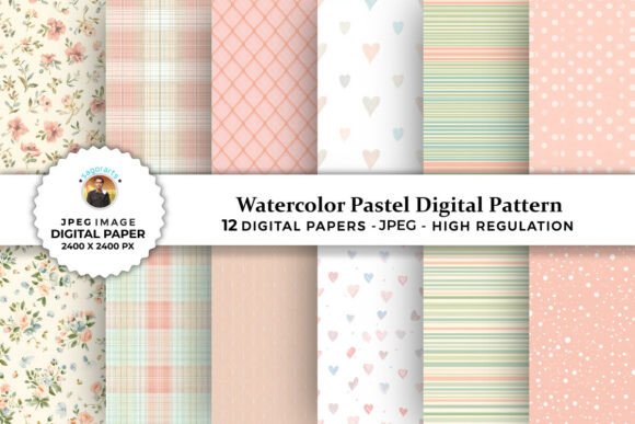 Watercolor Pastel Digital Patterns: A Versatile Choice for Creative Projects